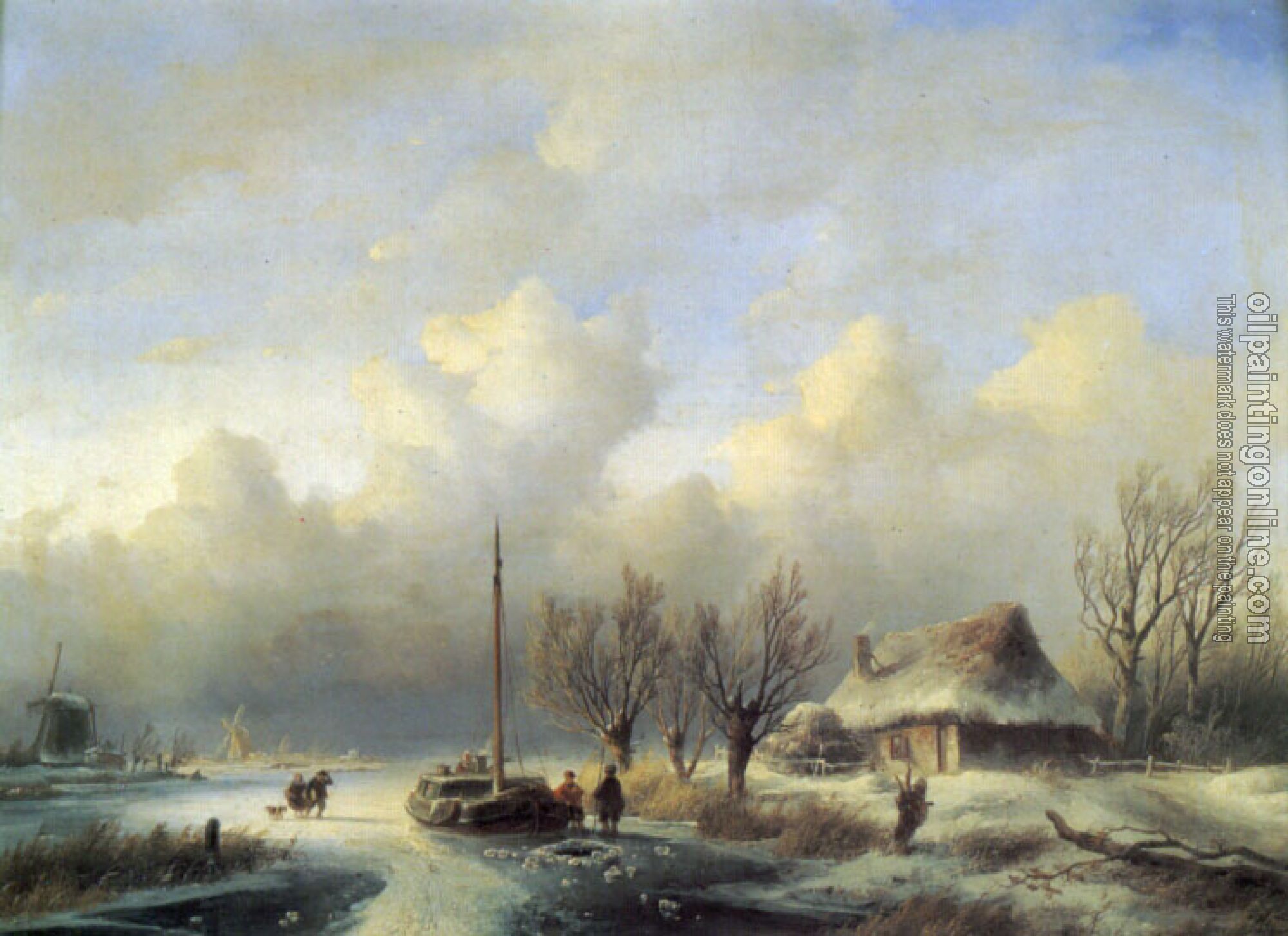 Schelfhout, Andreas - Figures in a winter landscape